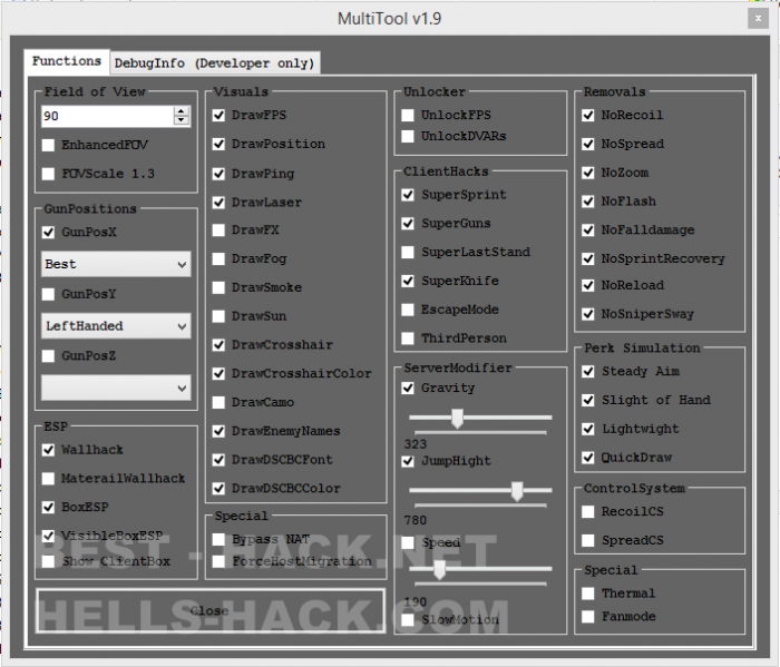MultiHack v1.9 / Точность, Отдача, WallHack, ESP / 08.11.15