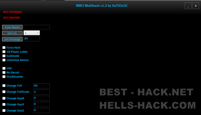 MW3 Multihack v1.2 by AuT03x3C / Godmode, Fake Name, UAV / 10.11.15