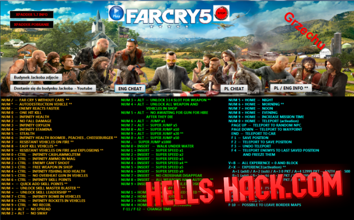 Far Cry 5: Трейнер (+70) [1.0.11]