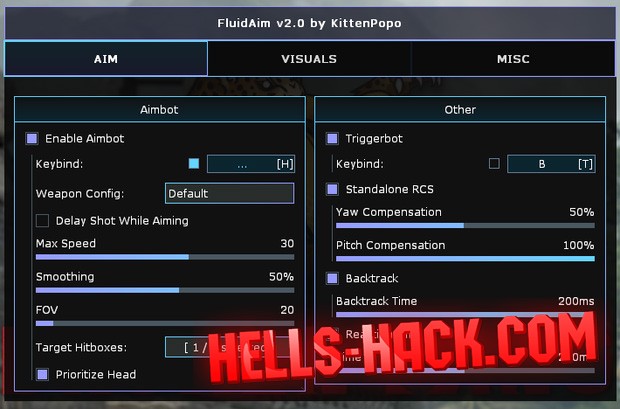 Читы на CSGO FluidAim v3.2 Cheat Aimbot,Wh,Triggerbot 2022