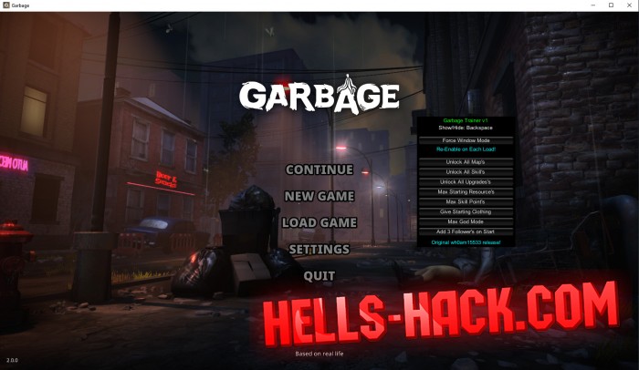Читы на Garbage Cheat Max Godmode, Unlock All Maps, Skills 2021