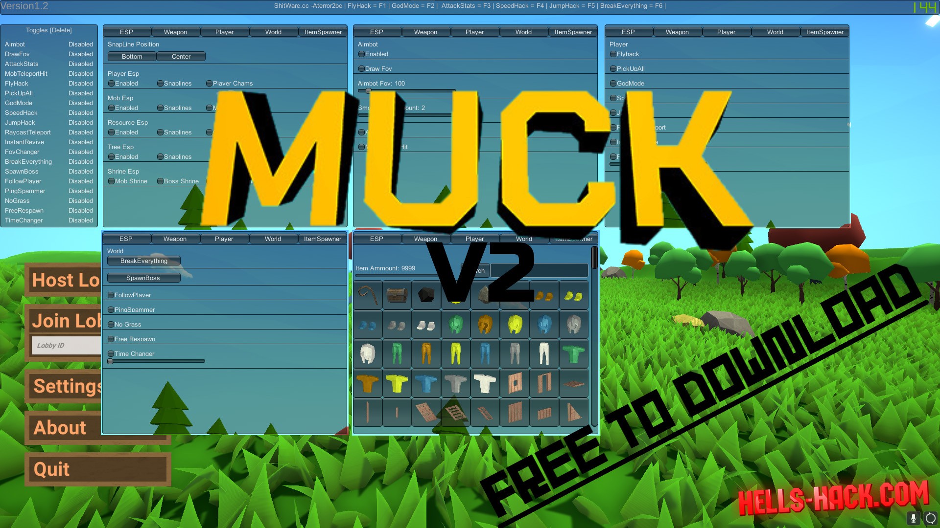 Читы на Muck Cheat Godmode, Flyhack, Wallhack, Esp Player 2021