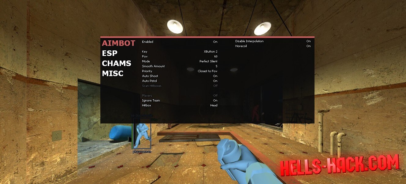 Читы на Half-Life 2: Deathmatch Cheat Aimbot, Wh, Wallhack, Chams 2021