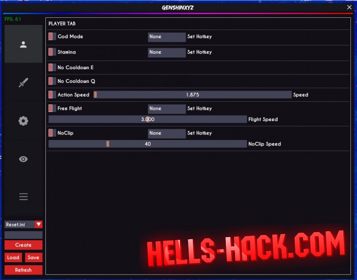 Читы на Genshin Impact multihack Wallhack, Double Attack, No Clip 2022