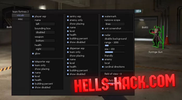 Читы на TF2 multihack Wh, Esp, Wallhack 2022