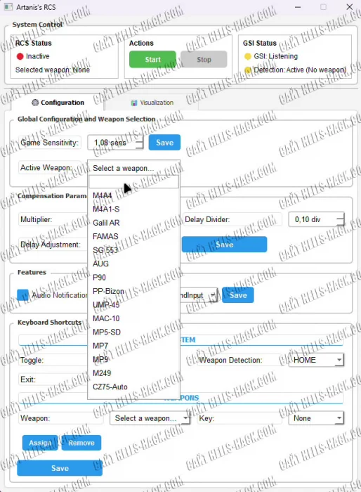 Легит чит Artanis RCS для CS2 Отключить отдачу и разброс