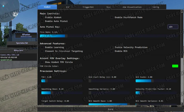 Чит GFusion для CS2 [Aim, Spoofer, trigger, esp] 2025