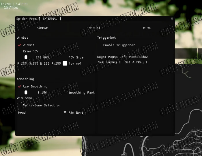 Читы для GTA FiveM 3258 Mod Menu [Aimbot, ESP box, Godmode] 2025