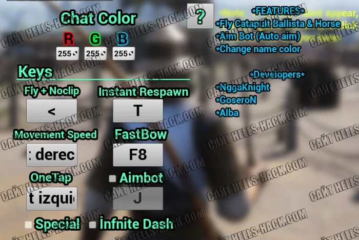 Чит ChivApocalypse для Chivalry 2 Respawn, Speedhack, Infinite Dash