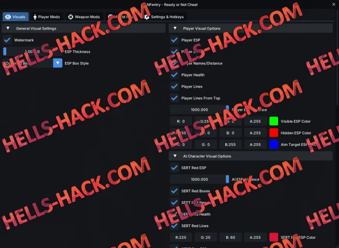 Чит RONFentry для Ready or Not (Aim, Unlock all, Wh, Teleport) 2025