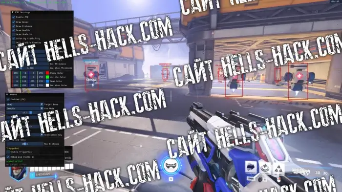 Чит JawSnow для Overwatch 2 Cheat Aimbot, Wallhack, Auto clicker